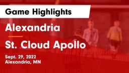Alexandria  vs St. Cloud Apollo  Game Highlights - Sept. 29, 2022