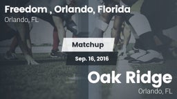 Matchup: Freedom  vs. Oak Ridge  2016