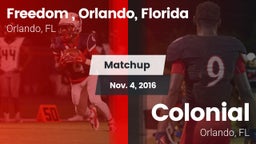 Matchup: Freedom  vs. Colonial  2016