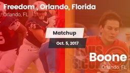 Matchup: Freedom  vs. Boone  2017