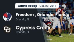 Recap: Freedom , Orlando, Florida vs. Cypress Creek  2017