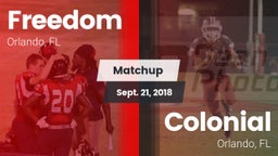 Matchup: Freedom  vs. Colonial  2018