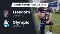 Recap: Freedom  vs. Olympia  2018