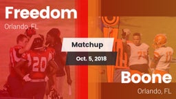 Matchup: Freedom  vs. Boone  2018