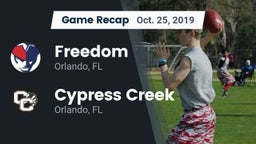 Recap: Freedom  vs. Cypress Creek  2019