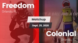 Matchup: Freedom  vs. Colonial  2020