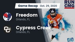 Recap: Freedom  vs. Cypress Creek  2020