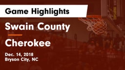 Swain County  vs Cherokee  Game Highlights - Dec. 14, 2018
