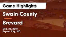 Swain County  vs Brevard  Game Highlights - Dec. 28, 2018