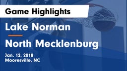 Lake Norman  vs North Mecklenburg  Game Highlights - Jan. 12, 2018