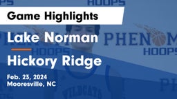 Lake Norman  vs Hickory Ridge  Game Highlights - Feb. 23, 2024