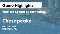 Western School of Technology vs Chesapeake  Game Highlights - Feb. 11, 2022