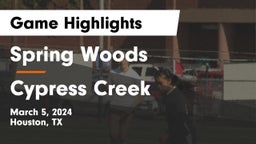 Spring Woods  vs Cypress Creek  Game Highlights - March 5, 2024