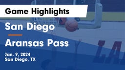 San Diego  vs Aransas Pass  Game Highlights - Jan. 9, 2024