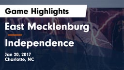 East Mecklenburg  vs Independence  Game Highlights - Jan 20, 2017