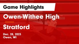 Owen-Withee High vs Stratford  Game Highlights - Dec. 28, 2023