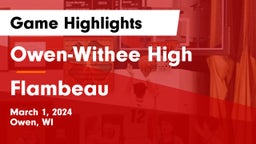 Owen-Withee High vs Flambeau  Game Highlights - March 1, 2024