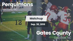 Matchup: Perquimans High vs. Gates County  2016