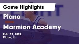 Plano  vs Marmion Academy  Game Highlights - Feb. 23, 2023