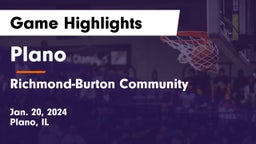 Plano  vs Richmond-Burton Community  Game Highlights - Jan. 20, 2024