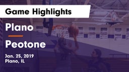 Plano  vs Peotone Game Highlights - Jan. 25, 2019