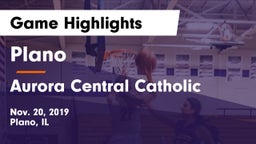 Plano  vs Aurora Central Catholic Game Highlights - Nov. 20, 2019