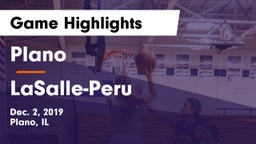 Plano  vs LaSalle-Peru Game Highlights - Dec. 2, 2019