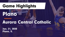 Plano  vs Aurora Central Catholic Game Highlights - Jan. 21, 2020