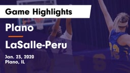 Plano  vs LaSalle-Peru Game Highlights - Jan. 23, 2020