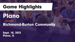 Plano  vs Richmond-Burton Community  Game Highlights - Sept. 18, 2023