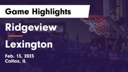 Ridgeview  vs Lexington  Game Highlights - Feb. 13, 2023