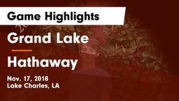 Grand Lake  vs Hathaway  Game Highlights - Nov. 17, 2018