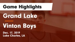 Grand Lake  vs Vinton Boys Game Highlights - Dec. 17, 2019