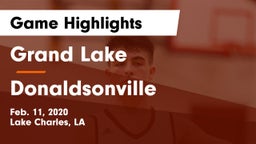 Grand Lake  vs Donaldsonville  Game Highlights - Feb. 11, 2020