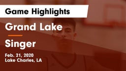 Grand Lake  vs Singer  Game Highlights - Feb. 21, 2020