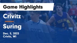 Crivitz vs Suring  Game Highlights - Dec. 5, 2023
