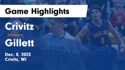 Crivitz vs Gillett  Game Highlights - Dec. 8, 2023