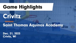 Crivitz vs Saint Thomas Aquinas Academy Game Highlights - Dec. 21, 2023