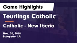 Teurlings Catholic  vs Catholic  - New Iberia Game Highlights - Nov. 30, 2018