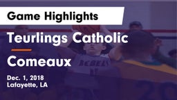 Teurlings Catholic  vs Comeaux  Game Highlights - Dec. 1, 2018