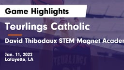 Teurlings Catholic  vs David Thibodaux STEM  Magnet Academy Game Highlights - Jan. 11, 2022