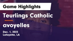 Teurlings Catholic  vs avoyelles Game Highlights - Dec. 1, 2023