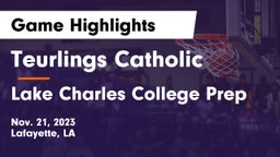 Teurlings Catholic  vs Lake Charles College Prep Game Highlights - Nov. 21, 2023