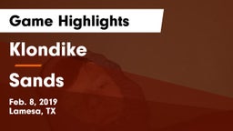 Klondike  vs Sands  Game Highlights - Feb. 8, 2019