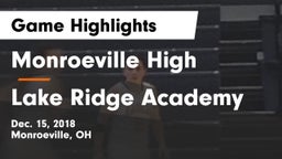 Monroeville High vs Lake Ridge Academy  Game Highlights - Dec. 15, 2018