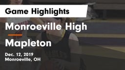 Monroeville High vs Mapleton  Game Highlights - Dec. 12, 2019