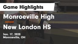 Monroeville High vs New London HS Game Highlights - Jan. 17, 2020