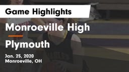 Monroeville High vs Plymouth  Game Highlights - Jan. 25, 2020