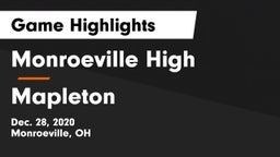 Monroeville High vs Mapleton  Game Highlights - Dec. 28, 2020