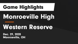 Monroeville High vs Western Reserve  Game Highlights - Dec. 29, 2020